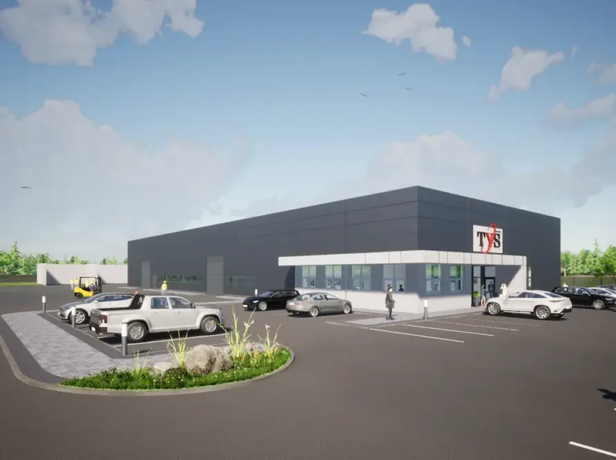 Budynek hali magazynowej z częścią socjalno-biurową, boksów składowych wraz z obiektami towarzyszącymi - TYS 5 TYS-5