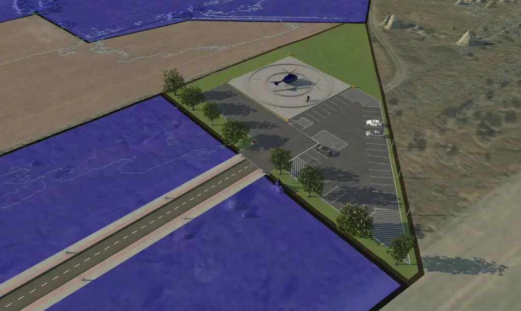 Rozpoczęcie pracy nad lądowiskiem helikopterów w bukowicach 20 budowa ladowiska dla helikopterow